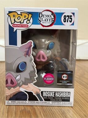 Funko Pop! Demon Slayer Inosuke Hashibira #875 Flocked Chalice collectible Exclu